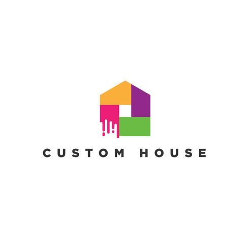 Buntes Haus-Farben-Logo vektor