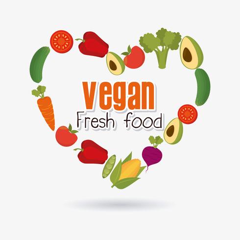 Veganes Food-Design. vektor