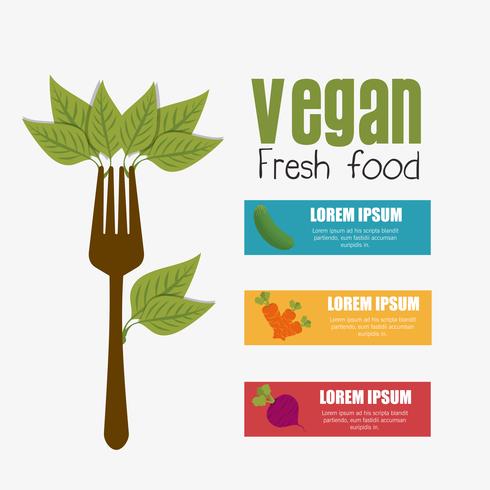 Veganes Food-Design. vektor