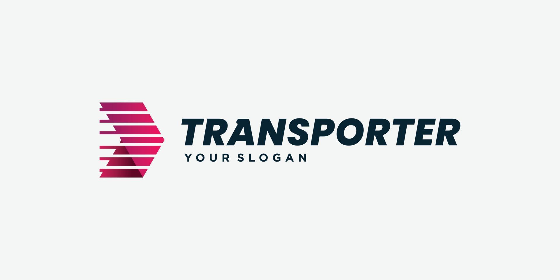 transport logotyp med moderna och professionella koncept premium vektor