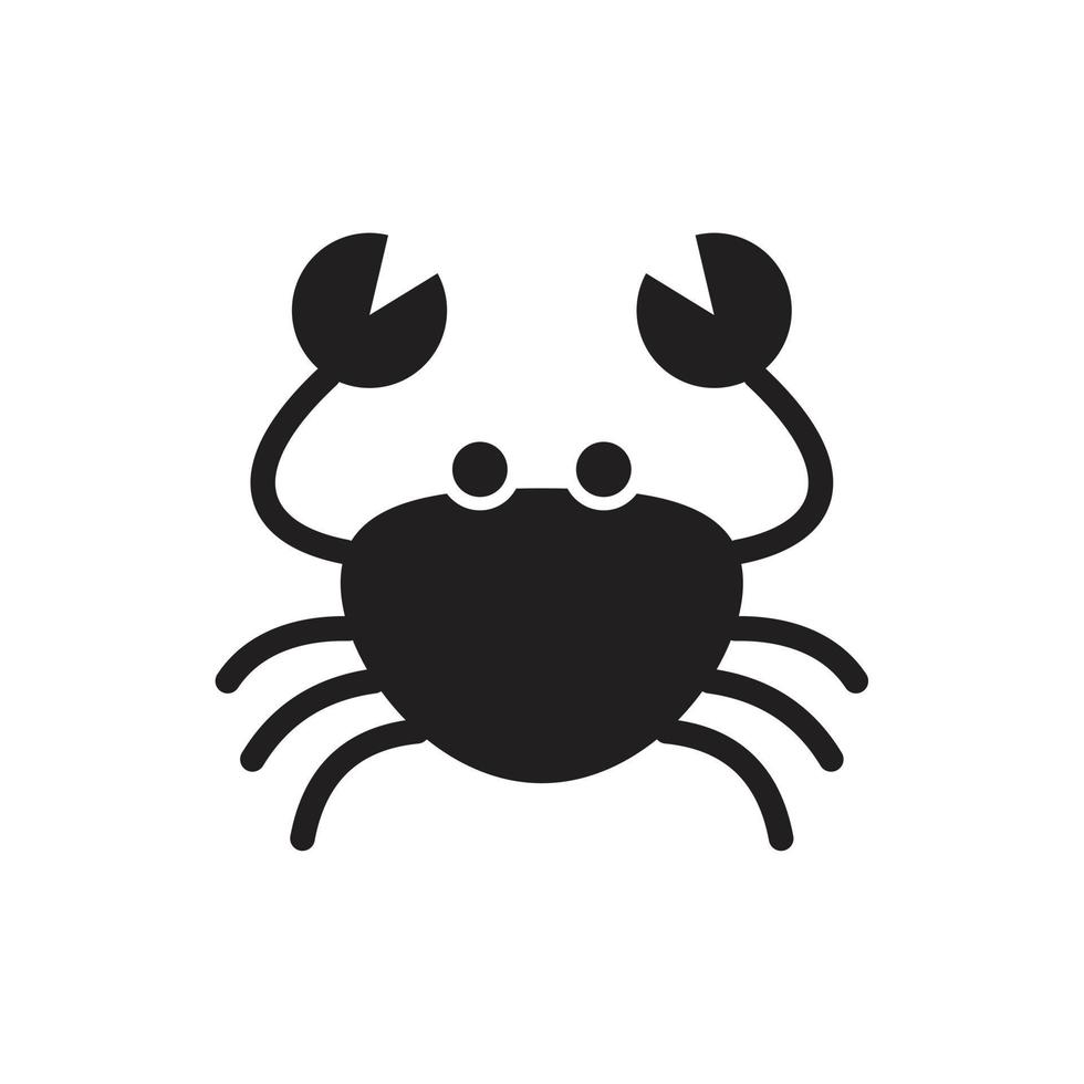 krabba vektor ikon. krabba tecken på bakgrunden. krabba ikon för webb och app