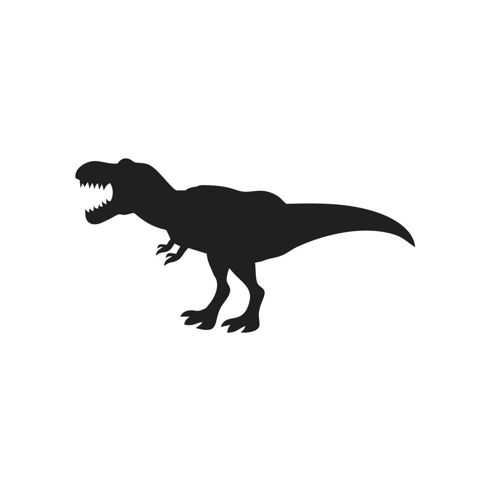 Dinosaurier Tyranosaurus Symbol flache Vektorillustration für Grafik- und Webdesign. vektor