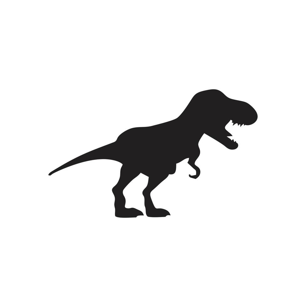 Dinosaurier-Tiranosaurus-Symbol flache Vektorillustration für Grafik- und Webdesign. vektor