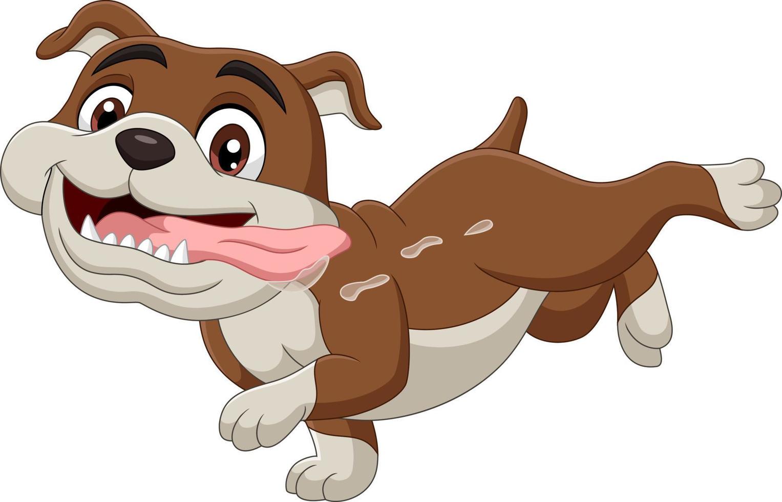 Cartoon-Bulldogge isoliert auf weißem Hintergrund vektor