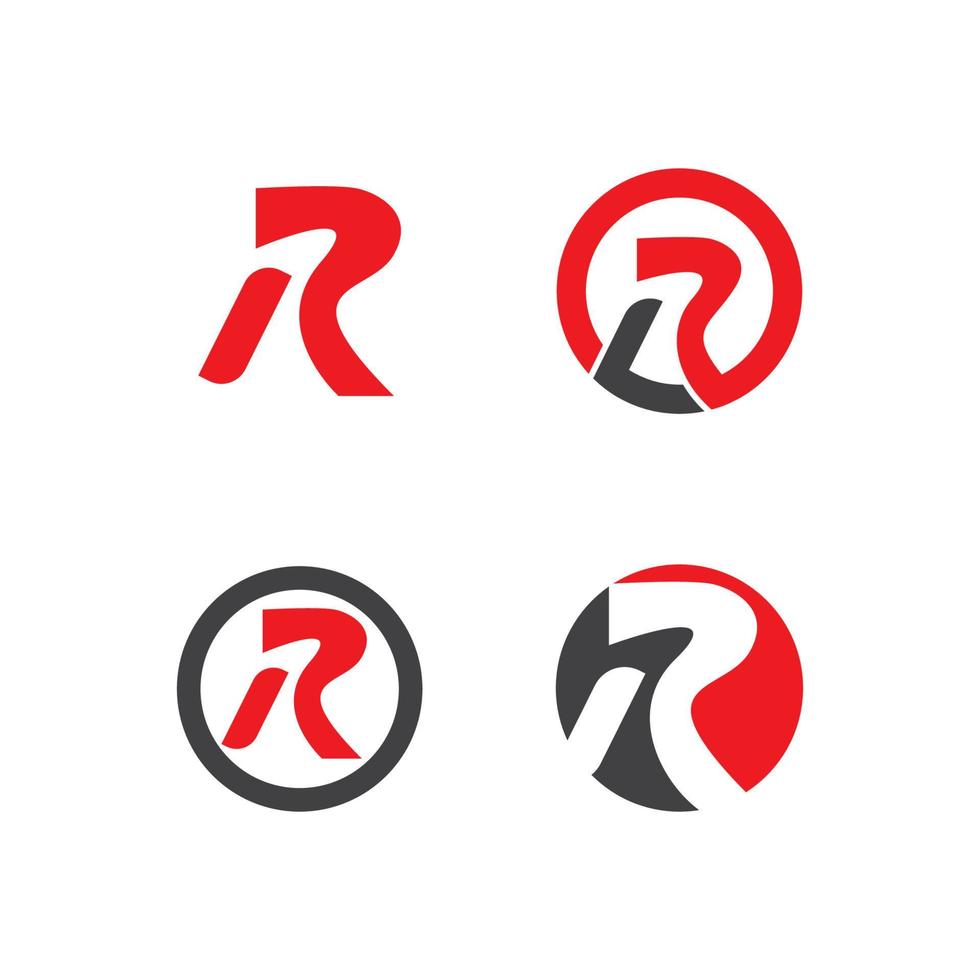 r brev logotyp företag vektor