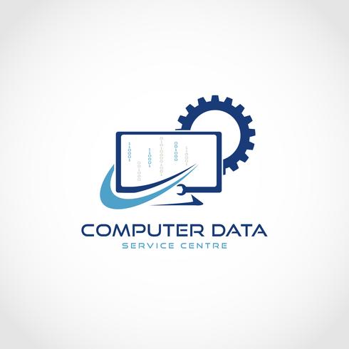 Computer Service-Logo vektor