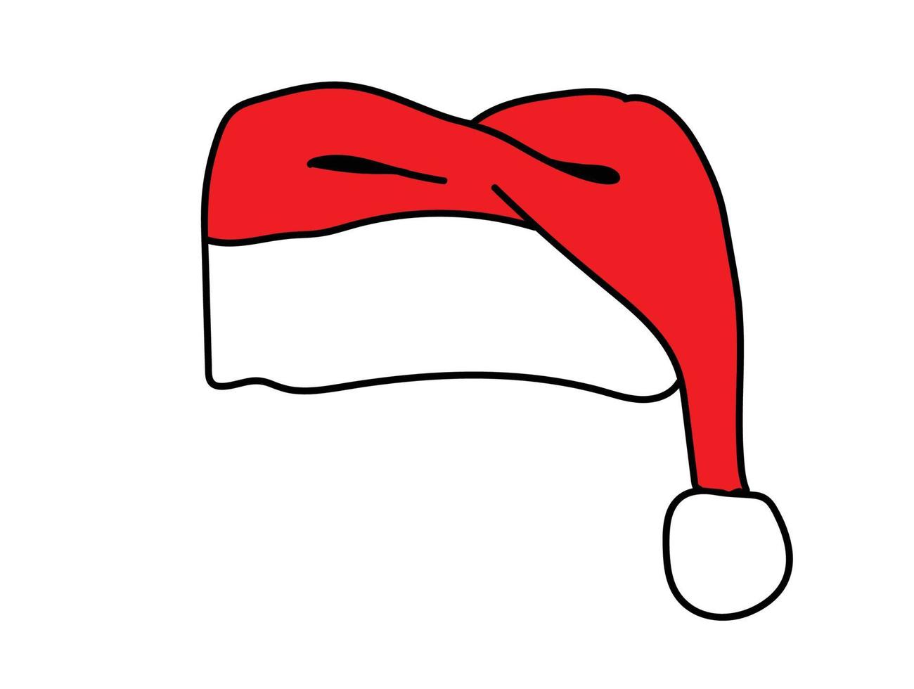jul hatt på isolera bakgrund vektor