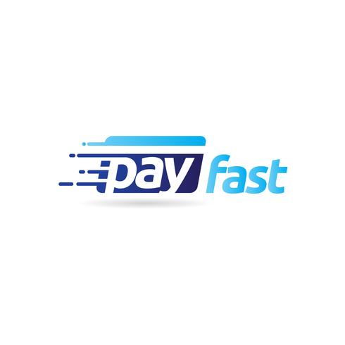 Logotyp för snabb betalningstransaktion vektor