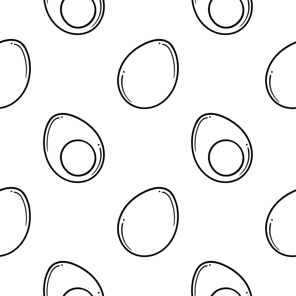 handritad ägg seamless mönster vektor
