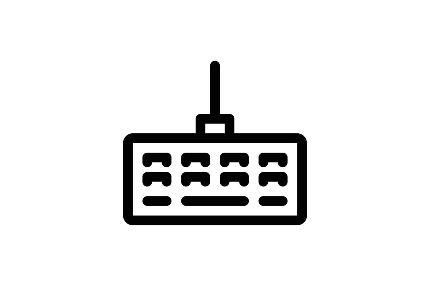 tastatursymbol elektronischer linienstil kostenlos vektor