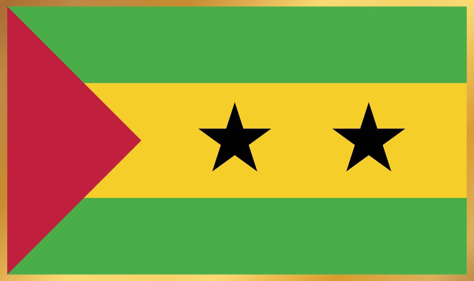 Sao Tome und Principe-Flagge, Vektorillustration vektor