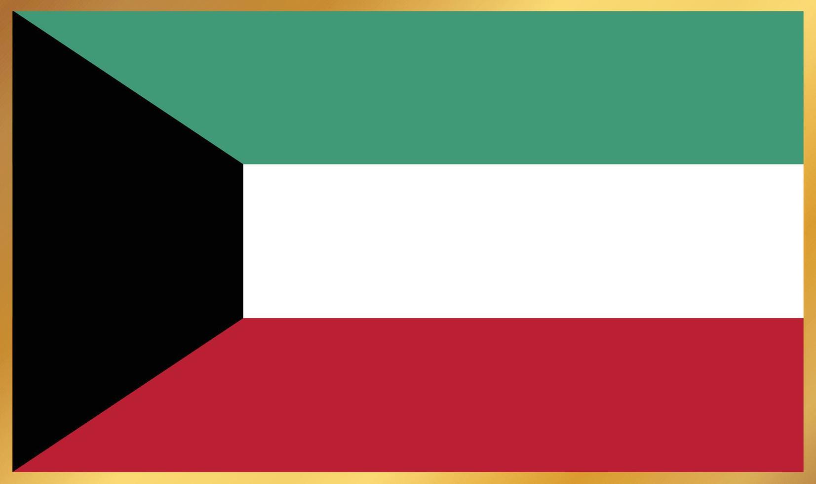 kuwait flagga, vektor illustration