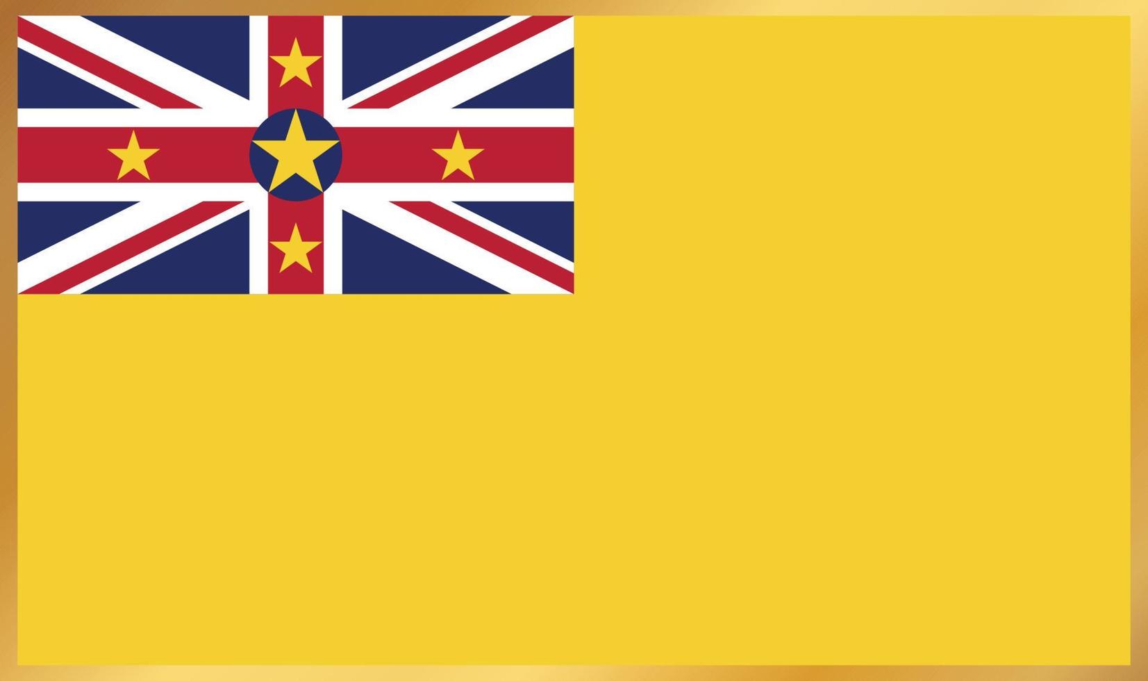 niue flagga, vektorillustration vektor