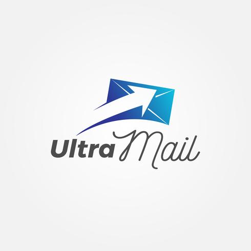 Fast Mail-logotyp vektor