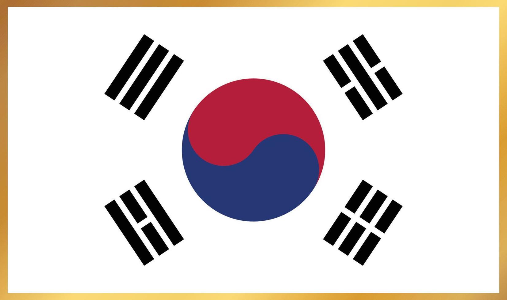 Sydkoreas flagga, vektorillustration vektor