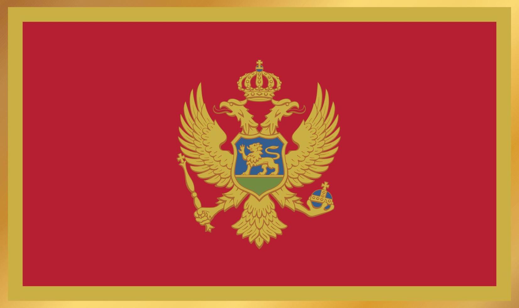 montenegro-flagge, vektorillustration vektor