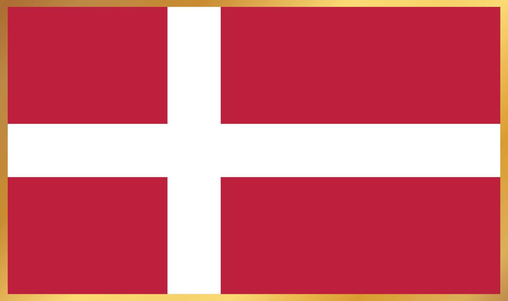 Danmarks flagga, vektorillustration vektor