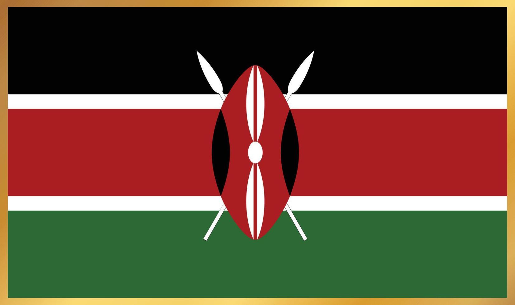 kenya flagga, vektorillustration vektor