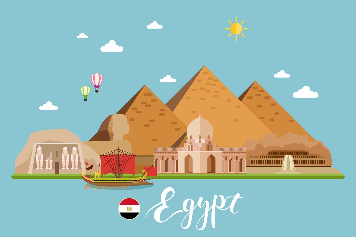 Egypten resor landskap vektor