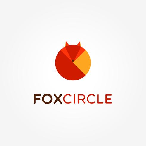 Abstraktes Kreis-Fox-Logo vektor
