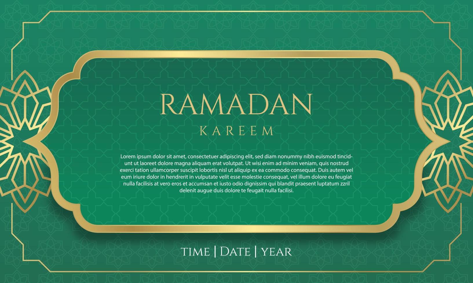 ramadan kareem gratulationskort bakgrundsmall vektor