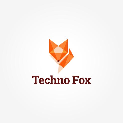 Geometrie Fox-Logo vektor