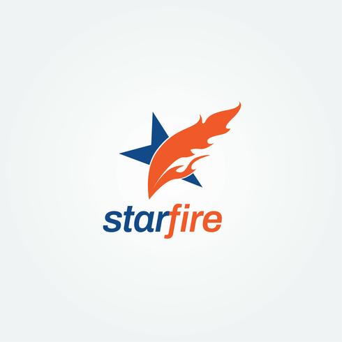 Kreatives Fire Star-Logo vektor