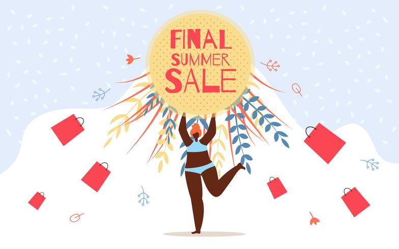 Flyer Werbebeschreibung Final Summer Sale vektor