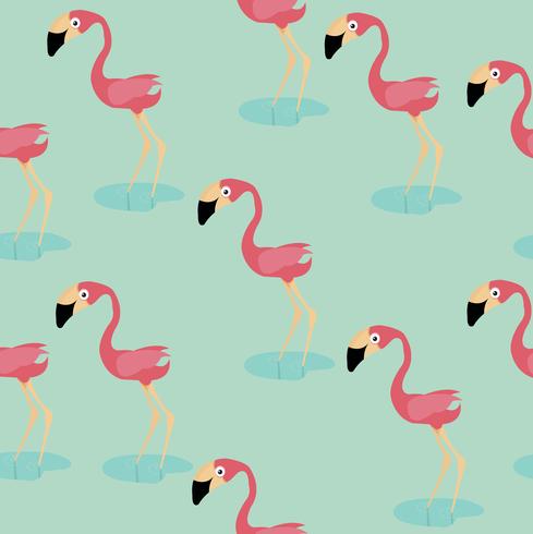 söt flamingo mönster vektor