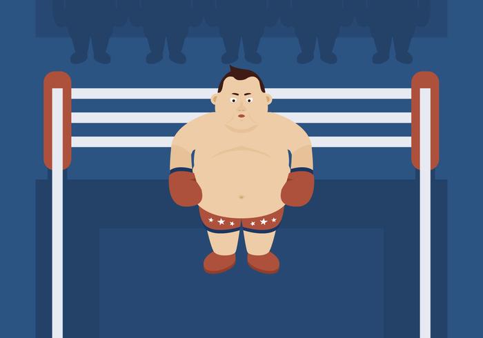 Schwergewichts-Boxer im Ring vektor