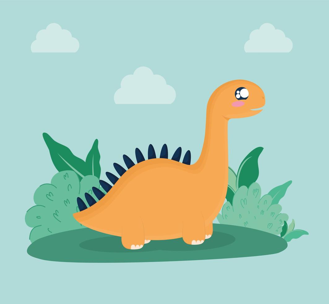 orange Spinosaurus-Karte vektor