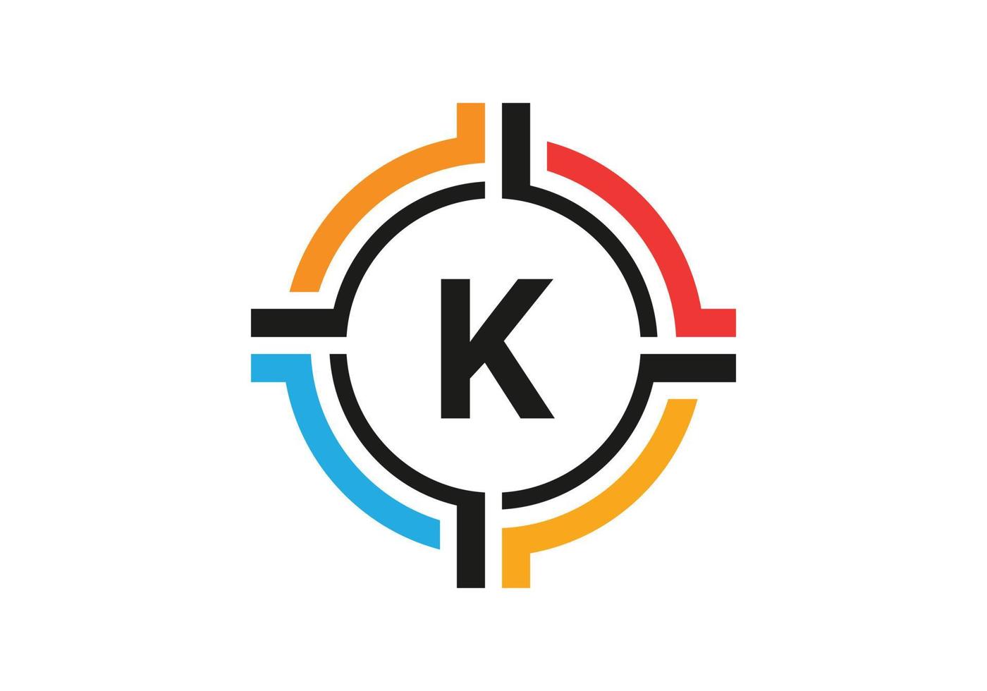 k-Logo-Buchstaben-Design-Vektorbild vektor