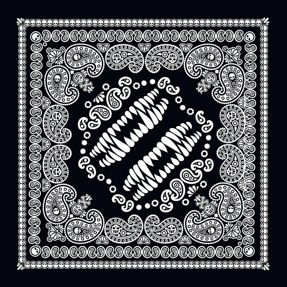 Bandana mit Gesichtsmaske mit Raubzähnen, T-Shirts im Vintage-Design vektor