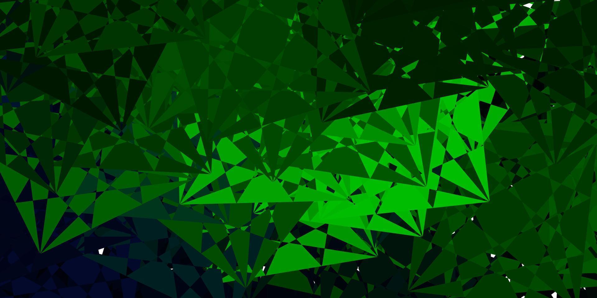 ljusgrönt vektormönster med månghörniga former. vektor