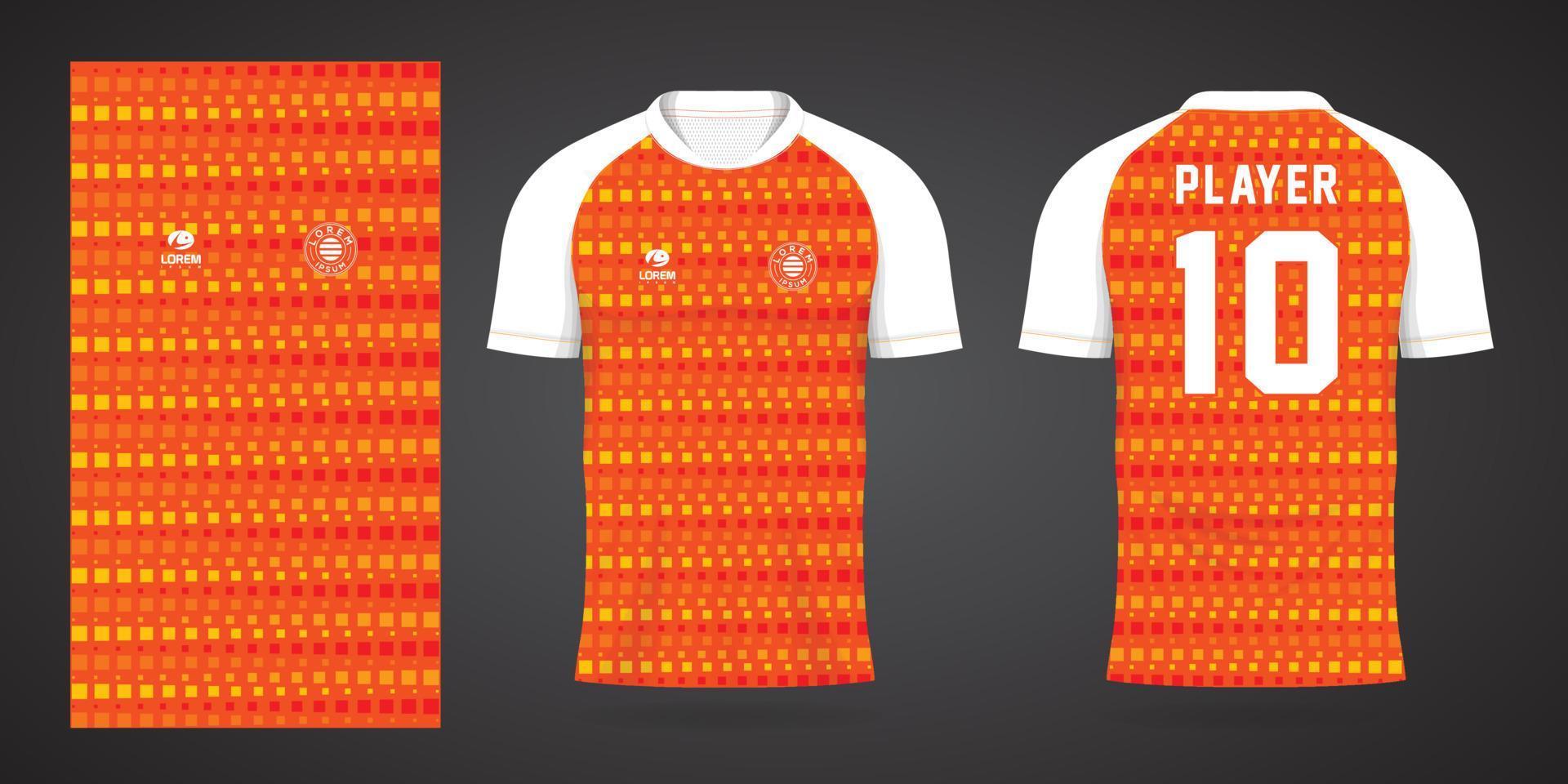 orange sportskjorta jersey designmall vektor