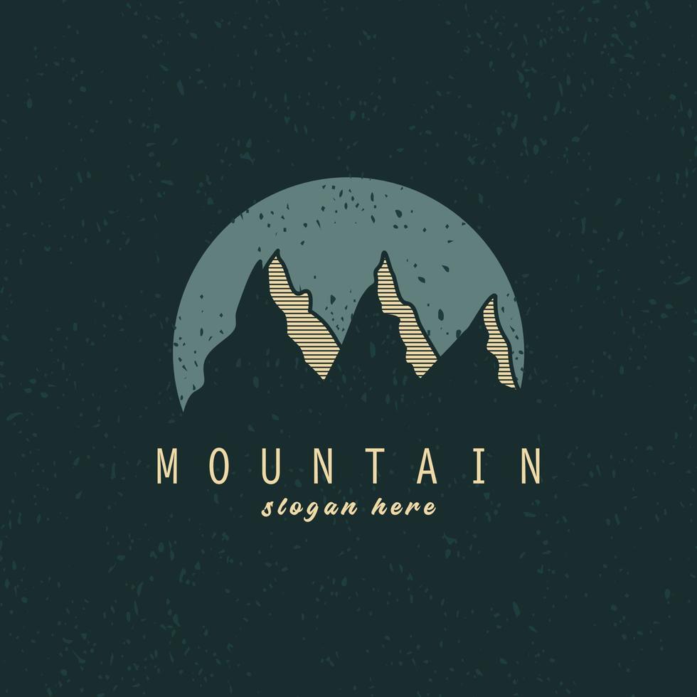 bergsvandring club logotyp, premium illustration. vektor