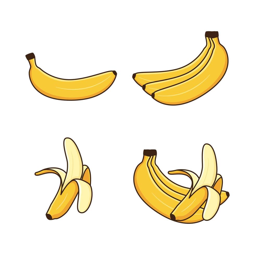 süße Bananenillustration vektor