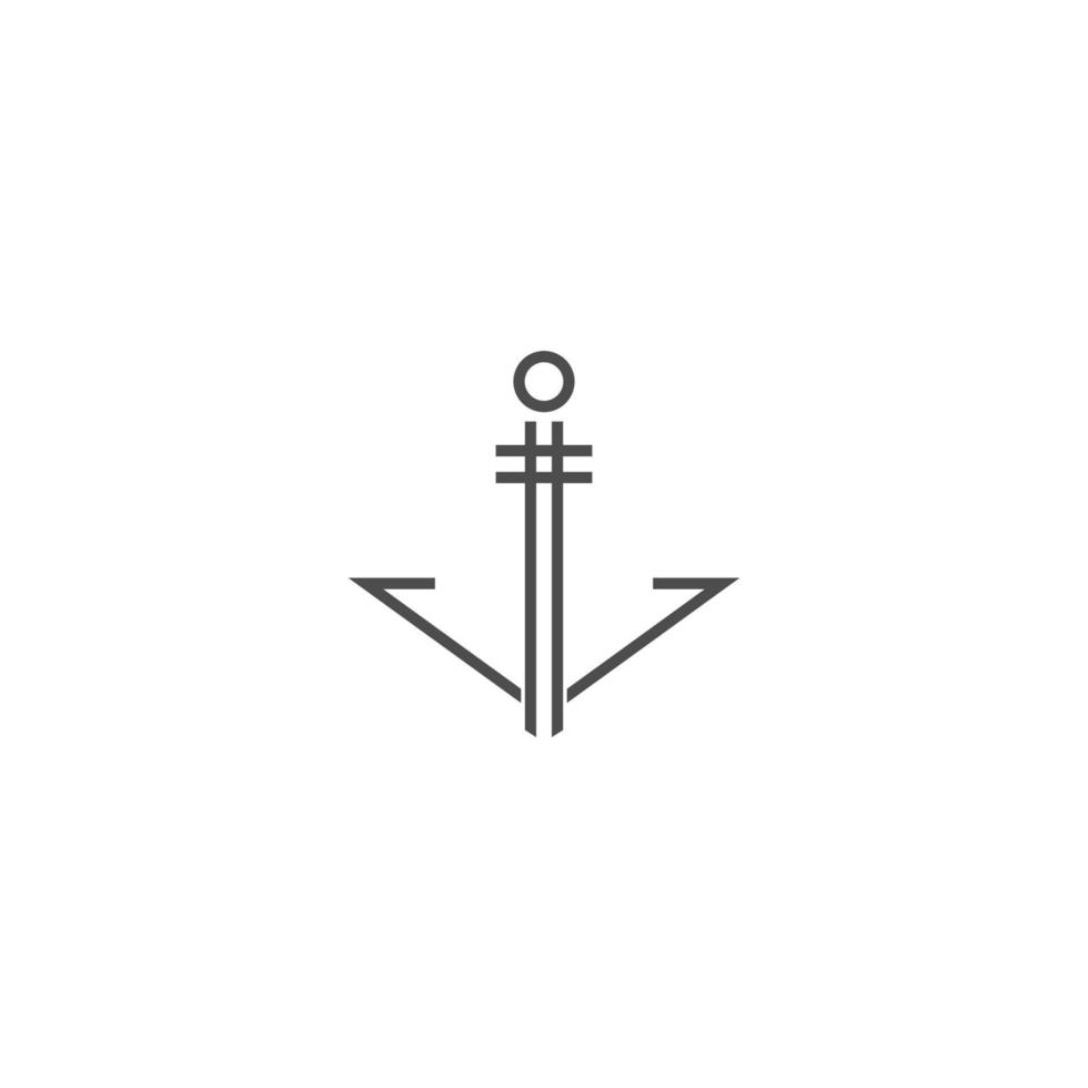 Anker-Symbol-Logo-Design-Vorlage-Vektor vektor