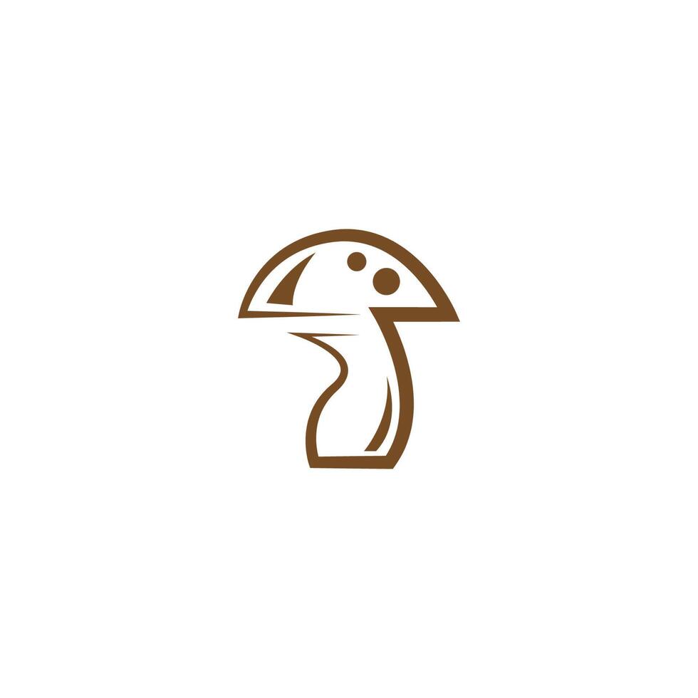 Pilz-Symbol-Logo-Design-Vektor vektor