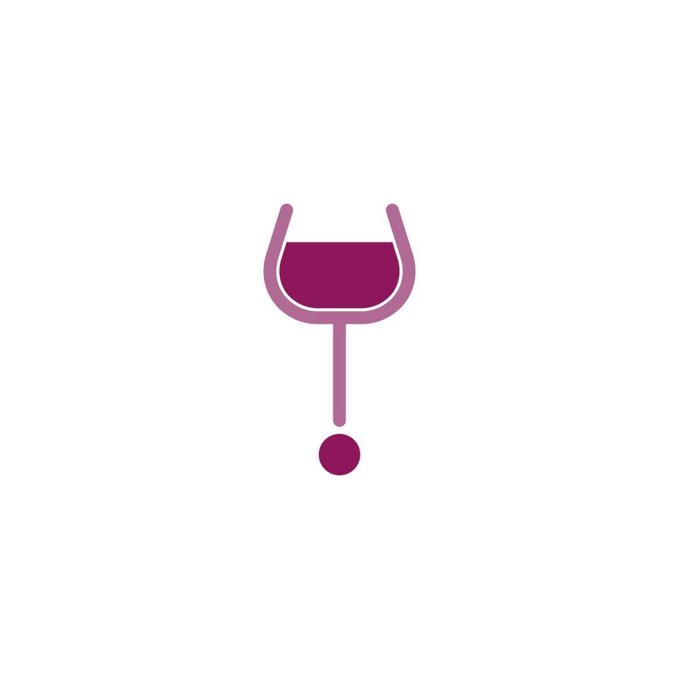 Wein-Symbol-Logo-Design-Vektor vektor