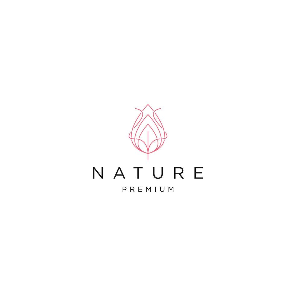 Natur-Blume-Logo-Konzept, flache Symbol-Design-Vorlage vektor