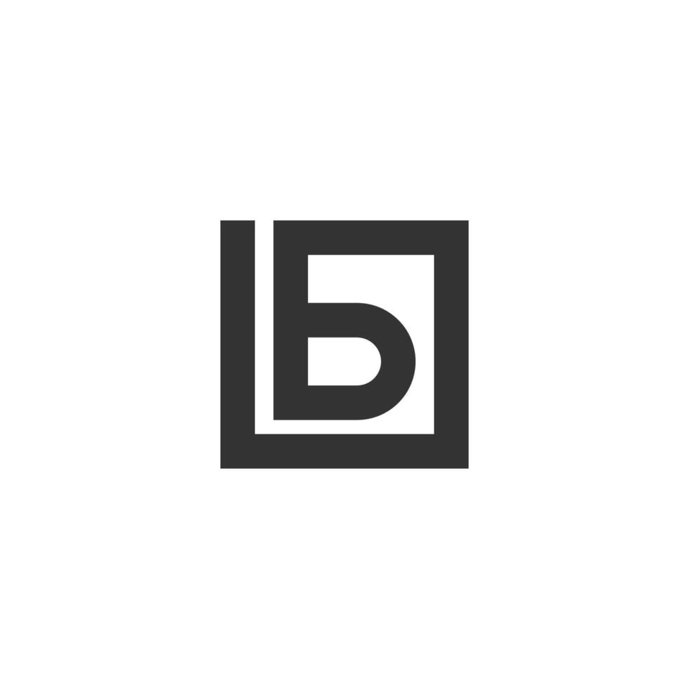 bokstaven b logotyp ikon designkoncept vektor