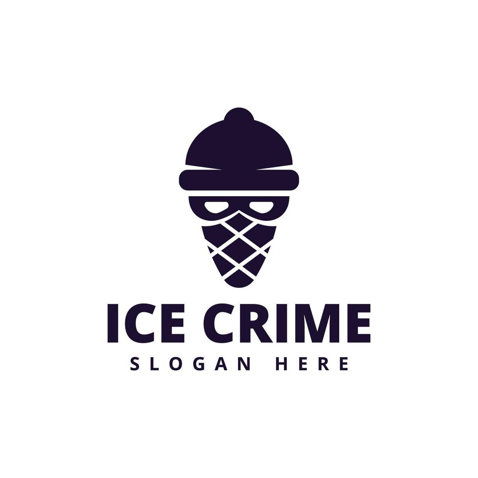 Logo-Designvektor für Eiskriminalität vektor