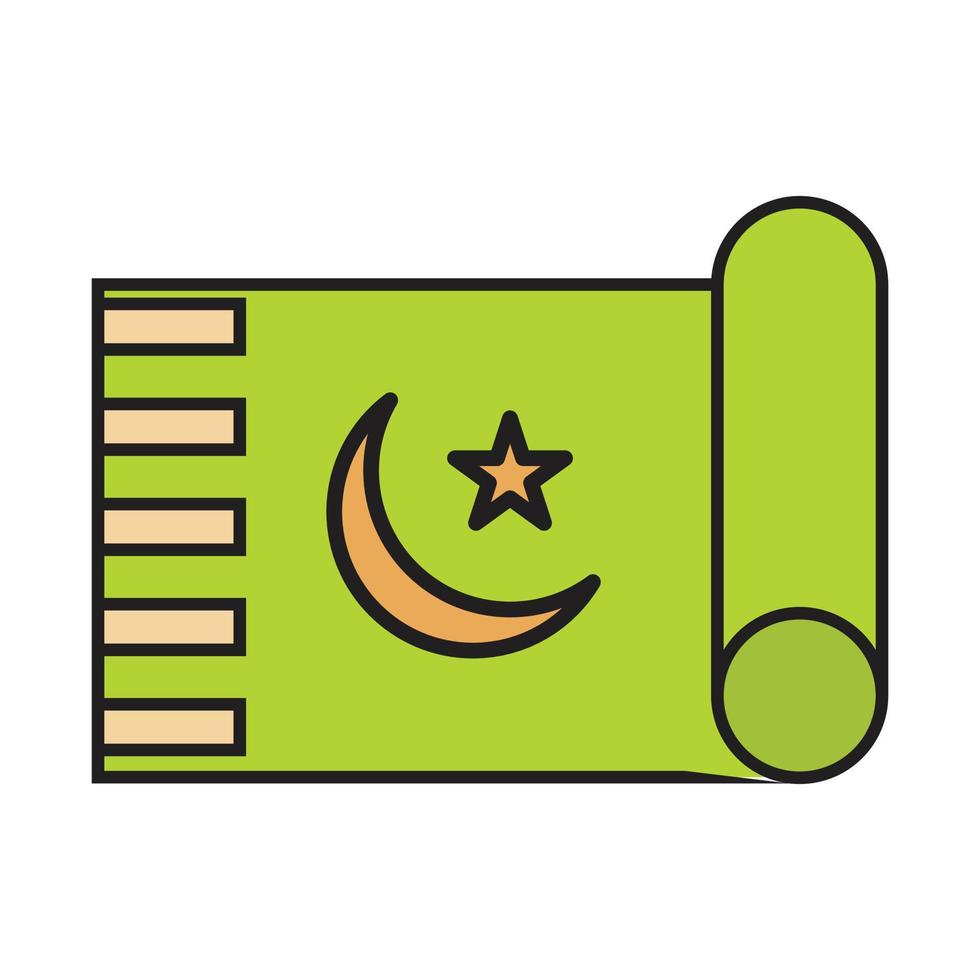matta muslimsk ikon för webbplats, presentation symbol redigerbar vektor