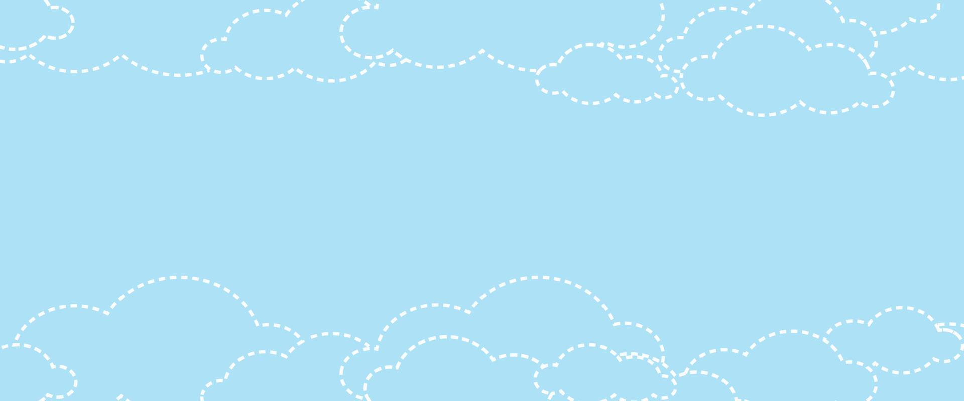Vektor abstrakter Wolkenhintergrund für Text auf leerem Hintergrund und Kopierraum mit lustigem Design-Stil