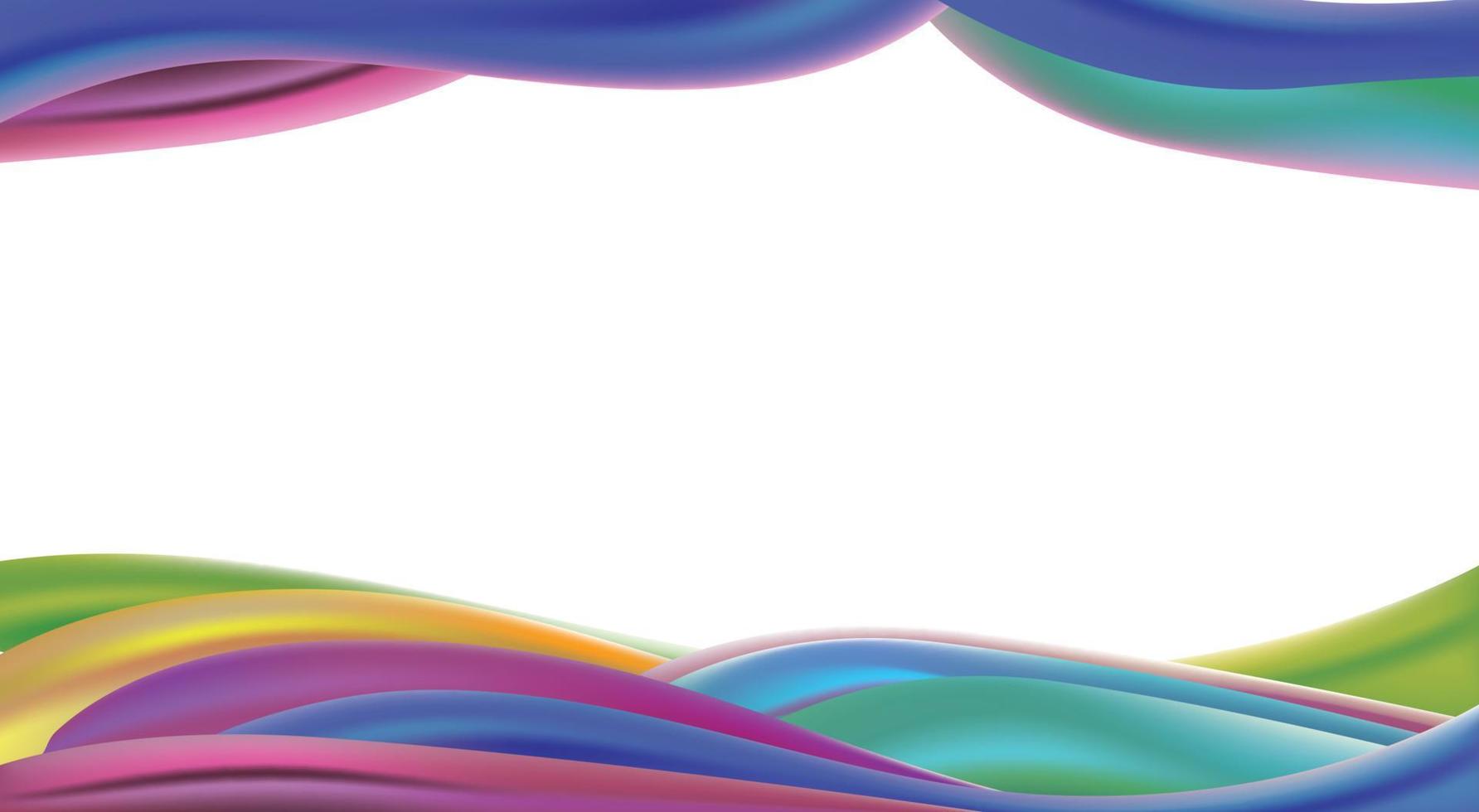 Farbwellen abstrakter Hintergrund, für Text auf leerem Hintergrund und Kopierraum mit lustigem Design-Stil vektor