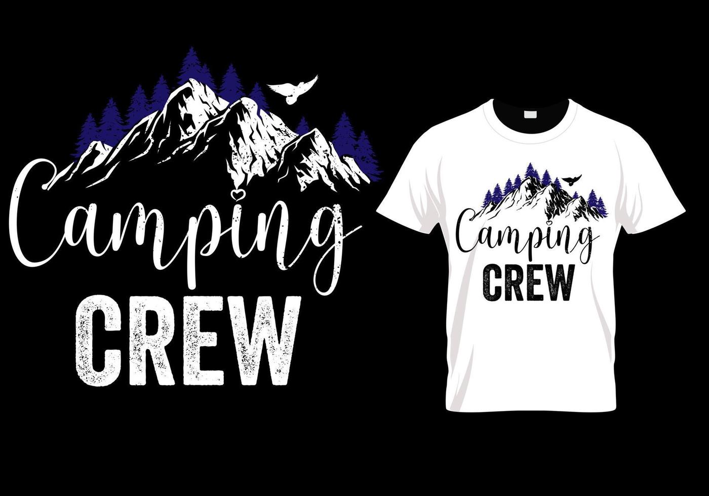 campingbesättning t-shirt design vektor