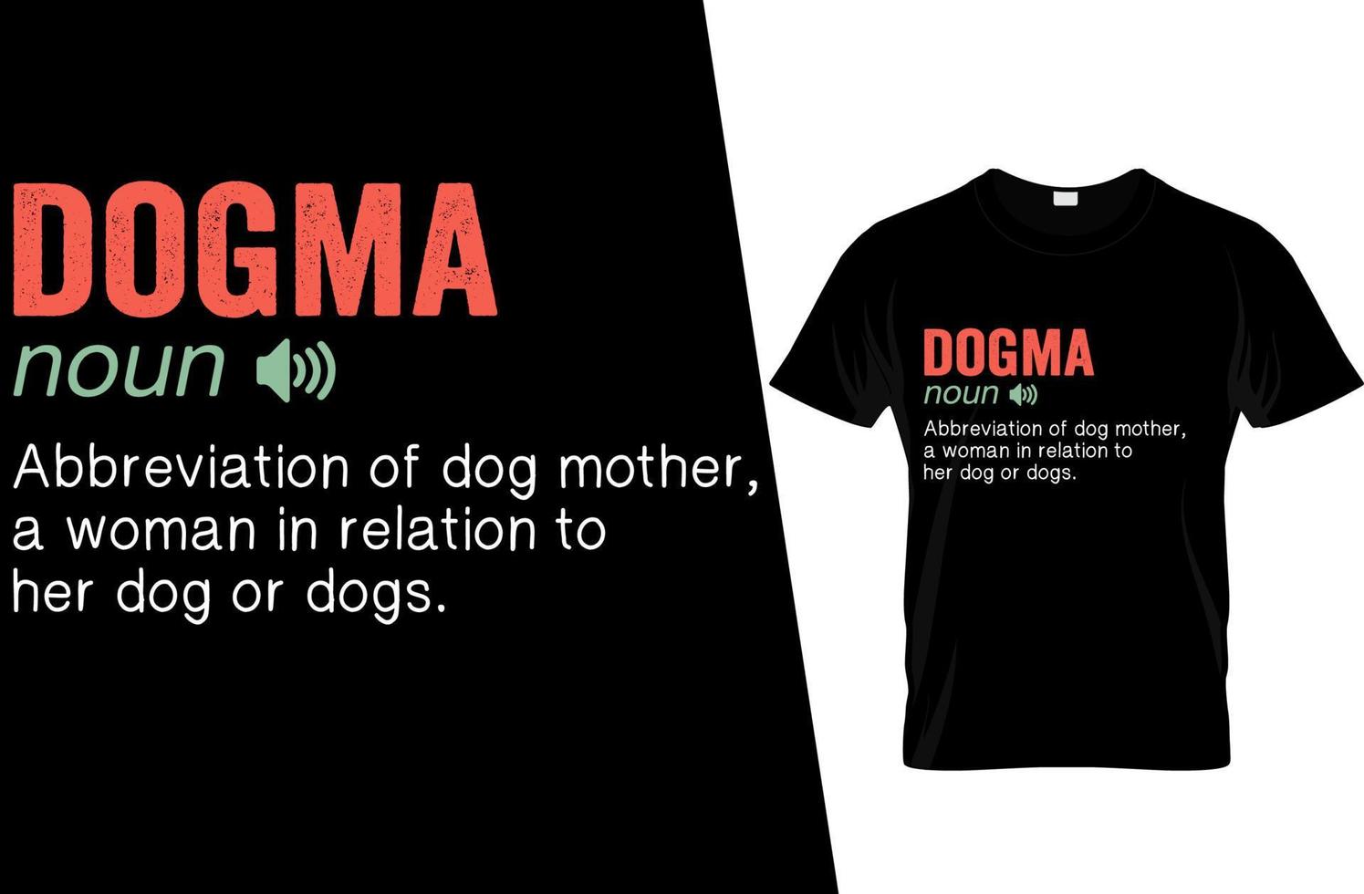 dogma rolig definition t-shirt design vektor