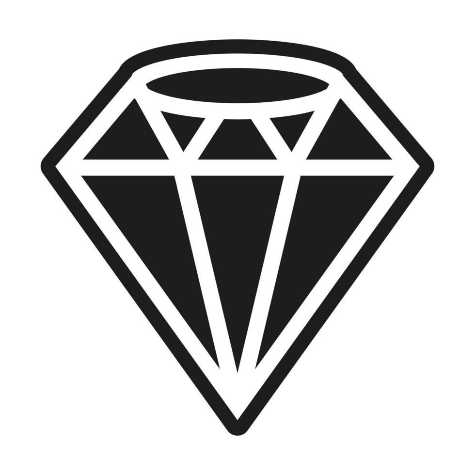 ein flaches Symbol für Diamantschmuck für Apps oder Websites vektor