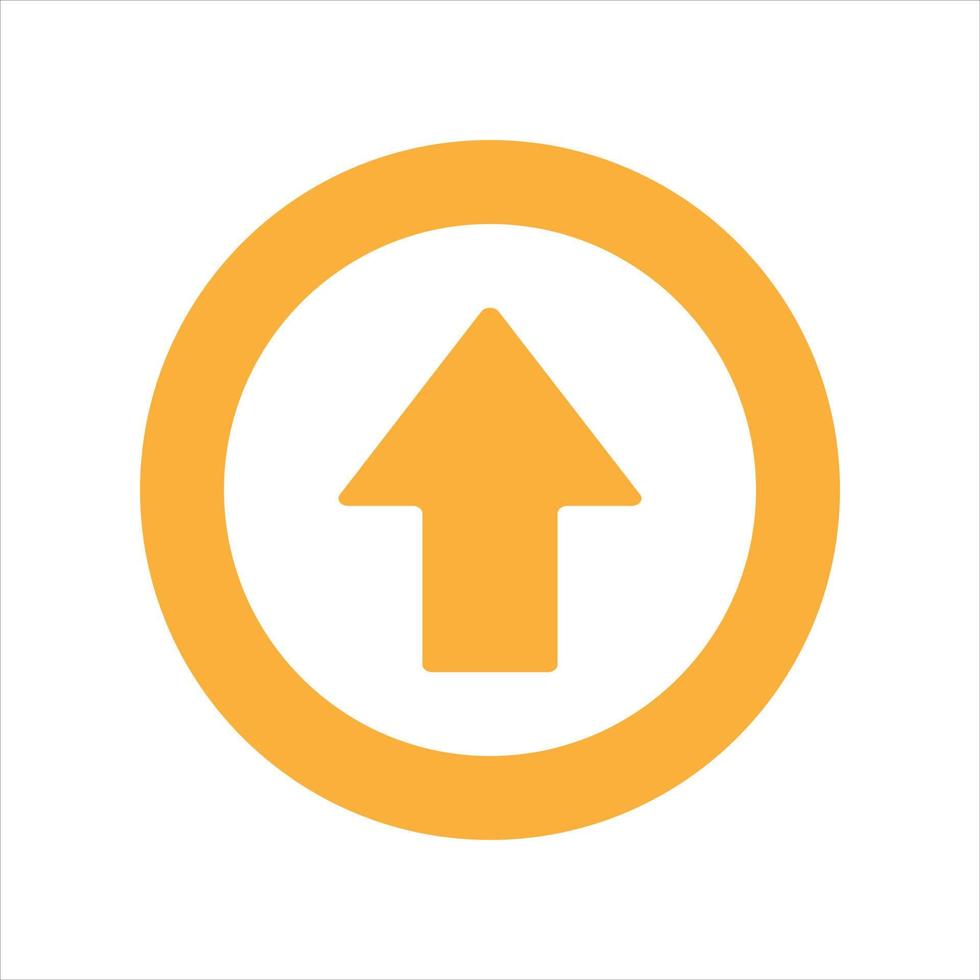 einfaches Upload-Symbol in oranger Farbe. Vektor-Illustration vektor